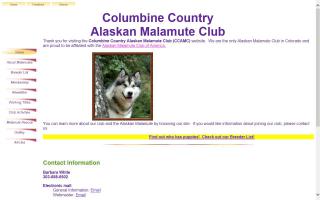 Columbine Country Alaskan Malamute Club - CCAMC